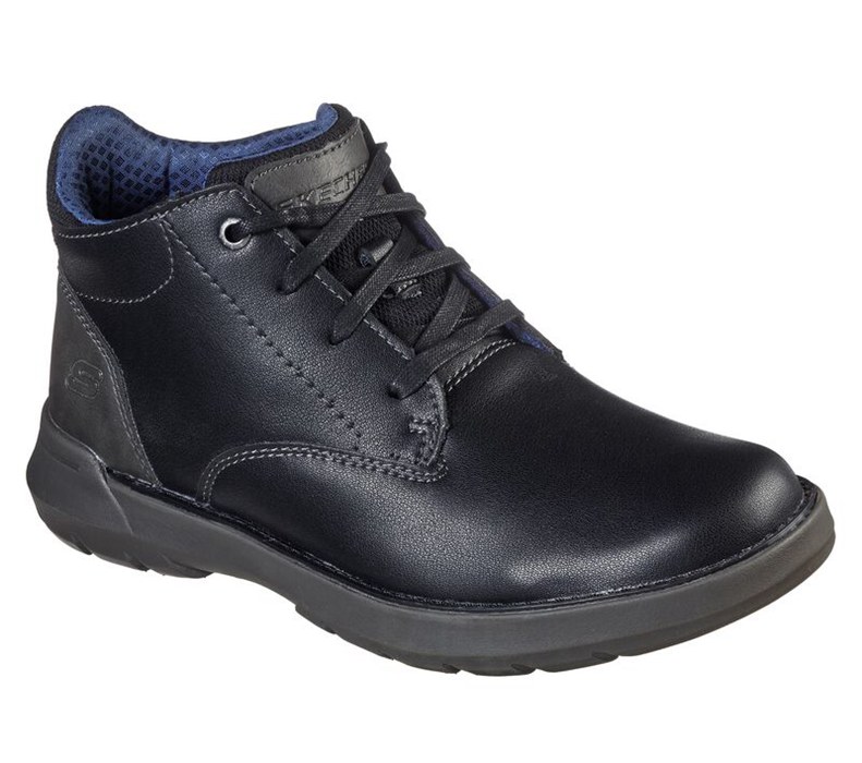Skechers Herr Svarta Snörskor - Relaxed Fit: Doveno - Molens - Sverige (UWSAJ-4689)